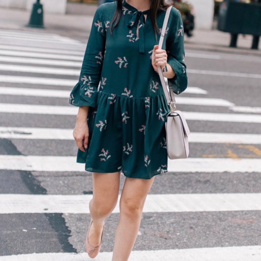 Madewell Floral Drop-Waist Dress — Never Worn